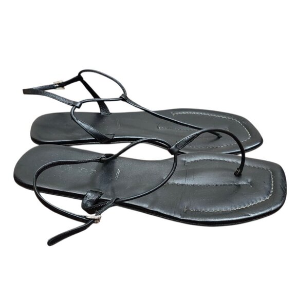 Prada Leather T-Strap Sandals Women's Size EU 40/US 9.5 - Picture 4 of 12